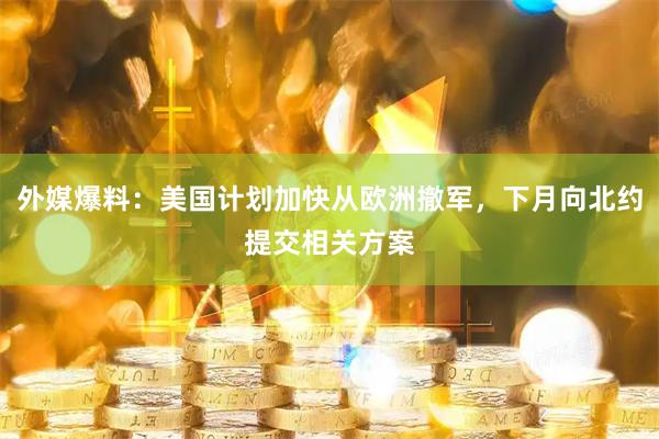 外媒爆料：美国计划加快从欧洲撤军，下月向北约提交相关方案